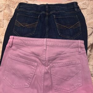 Idyllwind Dark Blue and Mauve Flare Jeans